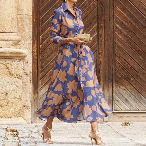 ÉLISE | ELEGANT LONG DRESS WITH LONG SLEEVES - Rossis Family Boutique Miami